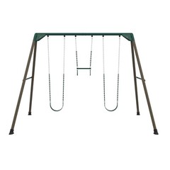 Lifetime 91137 9 Ft A-Frame Metal Swing Set Earthtone Kids Outdoor Playground