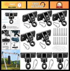 Heavy Duty Swing Hangers for Playground, Porch, Yoga, Trapeze – Set of 8 Indoor/
