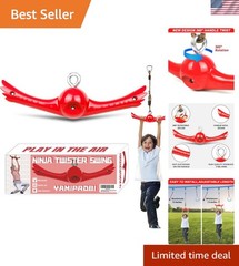 Ninja-Twister Swing Spins Set: Slackline Attachments – 360° Handle Twist-Spin Fl