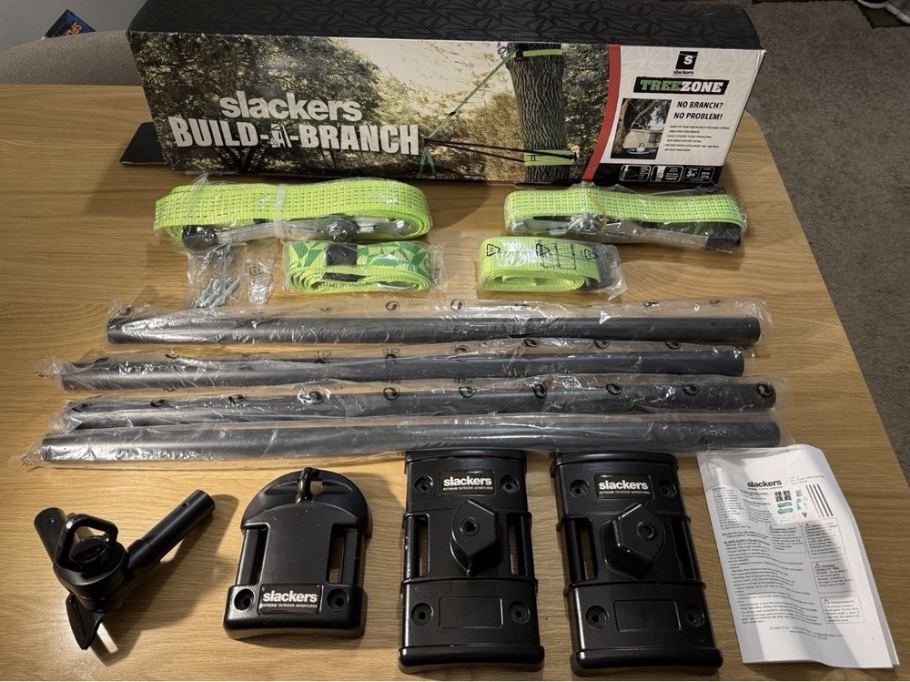 Slackers Build-A-Branch TreeZone Swing Slackline Kit w/ Hardware, Open box.