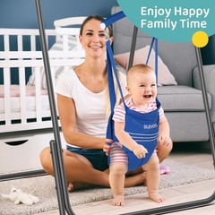 2 in 1 Baby Jumper and Swing, Toddler Swing Set with Foldable Stand, Ages 6 M…