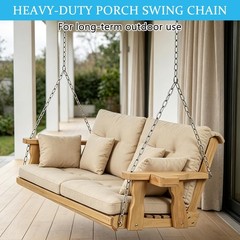 Porch Swing Hanging Chain Kit (2 Pack) 1000 Lbs Capacity, Heavy Duty Galvaniz…