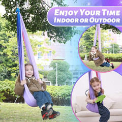 Sensory Swing, Indoor & Outdoor Sensory Swing for Kids & Adults, Double Layer Th