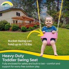 Heavy-Duty High Back Full Bucket Toddler Swing Seat | Coated Chains Fully Ass…