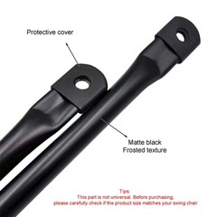 Timyrimy 29″/73.5cm Garden Swing Replacement Bars, Matte Black Metal Round Rods