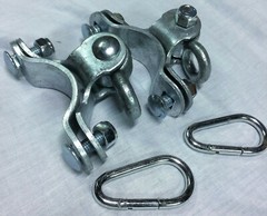 Swingset swing hangers, Galv. Steel pipe hangers,play set playground,2 3/8″ PAIR
