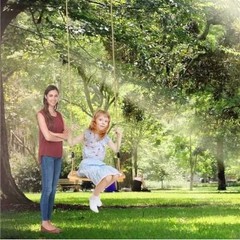 YAERSI classic wooden tree swing seat made from durable, polished beech wood