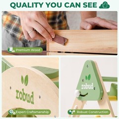 7 in 1 Pikler Triangle Set, Foldable Wooden Climbing Toys for Toddlers, Monte…