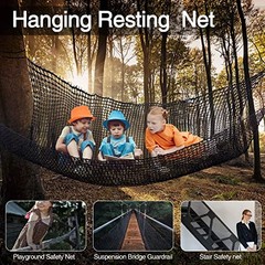 Tongmo Climbing Cargo Net, 6.5′ X 9.8′ Double Layers Playground Safety black