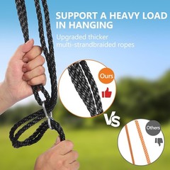 Family-Friendly 40” Saucer Tree Swing with Soft Sponge Frame – Quick Setup
