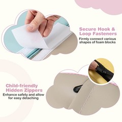 10 Pieces Foam Climbing Blocks Set w/PU Leather Surface for Climbing & Sliding