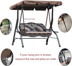 Garden Swing Hanging Rod, Swing seat Load-Bearing Hanging arm, Round Metal Ro…