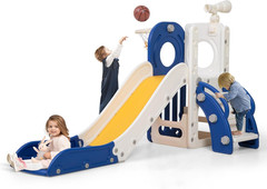 Toddler Slide, Outdoor Indoor Slide for Toddlers 1-3, Freestanding Slides with B