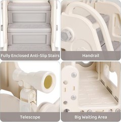 Kids Slide Climber Playset 8-in-1 Freestanding Slide Toddler Toys Indoor Outdoor