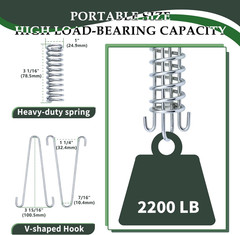 Shock Absorbing Spring 2 Pcs 304 Stainless Steel Spring for Porch Swing, Dog Lea