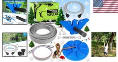 Outdoor 98FT Zip Line Kit for Kids and Adults – Swing Seat & Brake Included