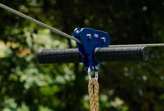 CTSC 110FT Zipline Kit w/ Stainless Steel Spring Brake & Seat Strong OPEN BOX