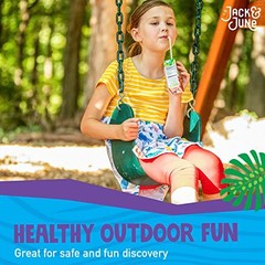 Jack & June Belt Playset Swing with 80” Chains Made for 5’ and 6’ Deck Green