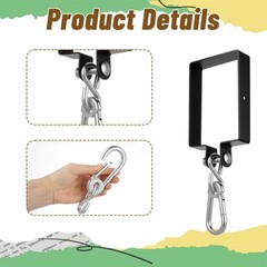 Swing Hanger 180° Heavy Duty Steel Set Accessories Snap Hooks Hardware 4Pcs