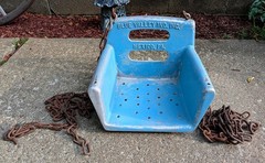 Vintage Metal Playground Swing Seat Blue Valley Industries Mexico Pennsylvania