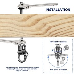 Yyiwhmy 2-Pack Heavy Duty Swing Hangers with Bearings- 304 Stainless Steel Sw…
