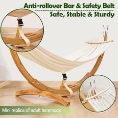 Wooden Hammock with Stand for Kids 3-5 Years (Height Wooden Hammock With Stand