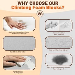 TODIBY 9 Piece Climbing Foam Blocks Toddler Play Gym