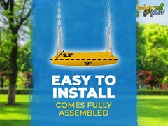 SWING SET STUFF INC. FLAT SEAT WITH 5.5 FT. UNCOATED CHAIN YELLOW toy kids 0309