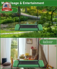 60″ Retangular Tree Swing for Kids & Adults, Adjustable Platform Swing with Hang