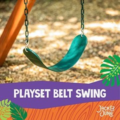Jack & June Belt Playset Swing with 80” Chains Made for 5’ and 6’ Deck Green