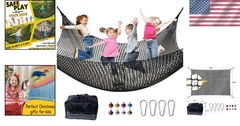 Durable Kids Climbing Net 14.8′ x 9.9′ – Safe Fun for Treehouses & Backyards