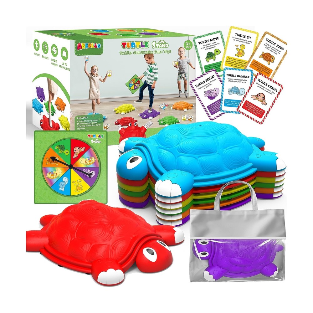Stepping Stones for Kids 3 4 5 6 7 Year Old, Toddlers Turtle Balance Climbing…