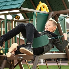 Lifetime 91069 Big Stuff Earthtone Swing Set – Durable Outdoor Play Playground