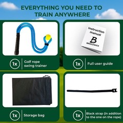 Golf Rope Swing Trainer – Weighted Rope with Ball, Improve Swing Speed, Tempo…
