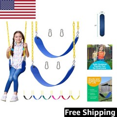 Pinch-Free Blue Swing Seat Replacement Kit for Safe Outdoor Play – 2 Pack