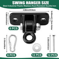 Heavy Duty a Frame Swing Set Bracket Kit Include 2 Brackets & 6 Swing Hangers…