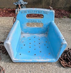 Vintage Metal Playground Swing Seat Blue Valley Industries Mexico Pennsylvania