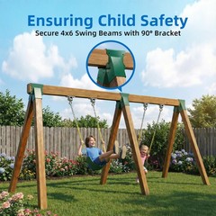 A-Frame End Swing Set Brackets – 2 Pcs Heavy Duty Carbon Steel Hardware with Mo-
