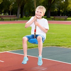 Outdoor Classic Hanging Disc Swing Plastic Tree Swing For Kids 132 Lbs Capacity