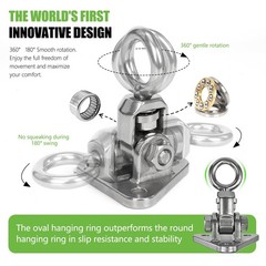 Heavy Duty Swing Hangers Kit w/Snap Hooks for Indoor/Outdoor Ceiling Mounts