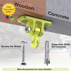 Swing Hangers for Wooden Sets Pack of 2 Heavy Duty Swingset Hardware with Lockin