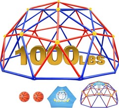 10FT Climbing Dome, Outdoor Jungle Gym for Kids with Climbing Grip – Geometric D