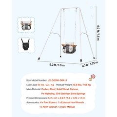 Uimoso Toddler Swing and Jumper Combo with A-Frame Stand in Black