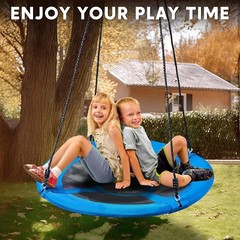 40 inch Saucer Tree Swing 900Lb Weight Capacity, Waterproof Swing Seat for Ki…