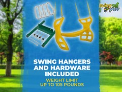 SWING SET STUFF INC. GLIDER WITH COATED CHAIN KIT YELLOW playground fun sun 0304