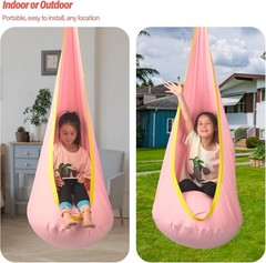 Kids Pod Swing Seat, Max 300 Lbs, Child Sensory Swing Chair Indoor & Outdoor