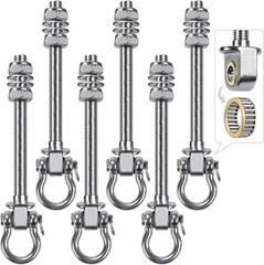 Heavy Duty Stainless Steel Swing Hangers with Bearings – Set of 6