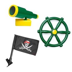 Playground Equipment Bundle Set with Kids Pirate Telescope, Pirate Set Green