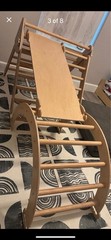 WoodAndHearts Pikler Triangle Set w/ Ramp & Rocker | Montessori Climber