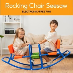 Double Rocking Seesaw – 2-Seater Teeter Totter for Kids Ages 3-5 – Outdoor Ride